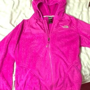Hot pink northface! Super cute! With hood!